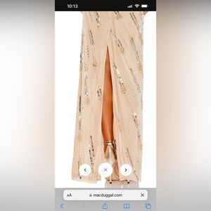 Mac Duggal Embellished Floral one shoulder gown